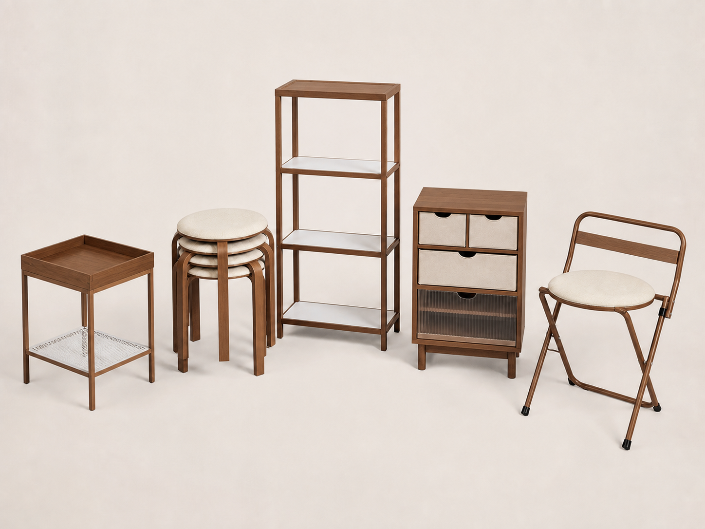 Small furniture catalog arrangement.